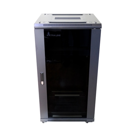 DUDE 22U 600X600 STANDING RACKMOUNT CABINET BLACK